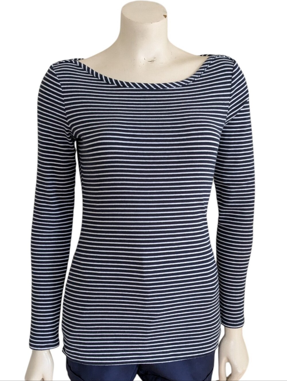 Banana Republic Navy Striped Top Size Small
